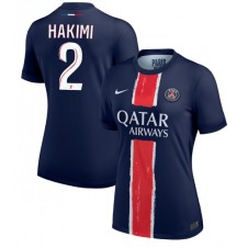 Paris Saint-Germain Achraf Hakimi #2 Hjemmedrakt Kvinner 2024-25 Kortermet